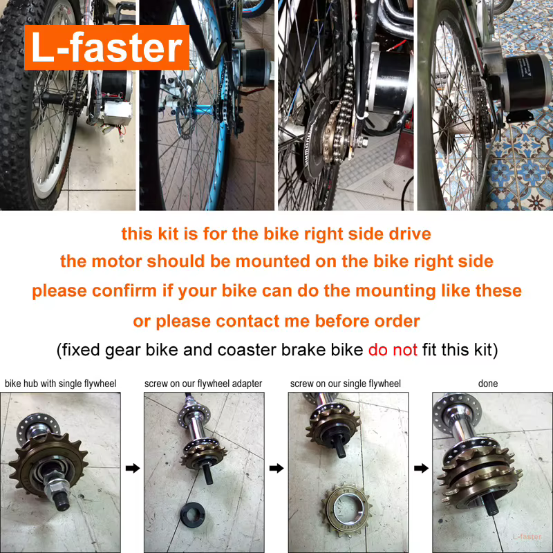 Kit de Conversion de vélo électrique économique 24V 250W