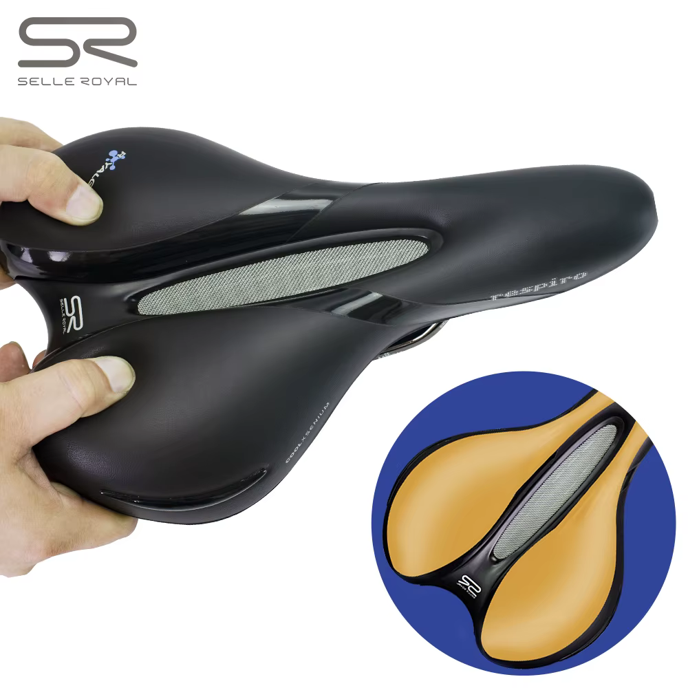 SELLE ROYAL-Selle de Vélo Respirante et Douce à Rail Creux