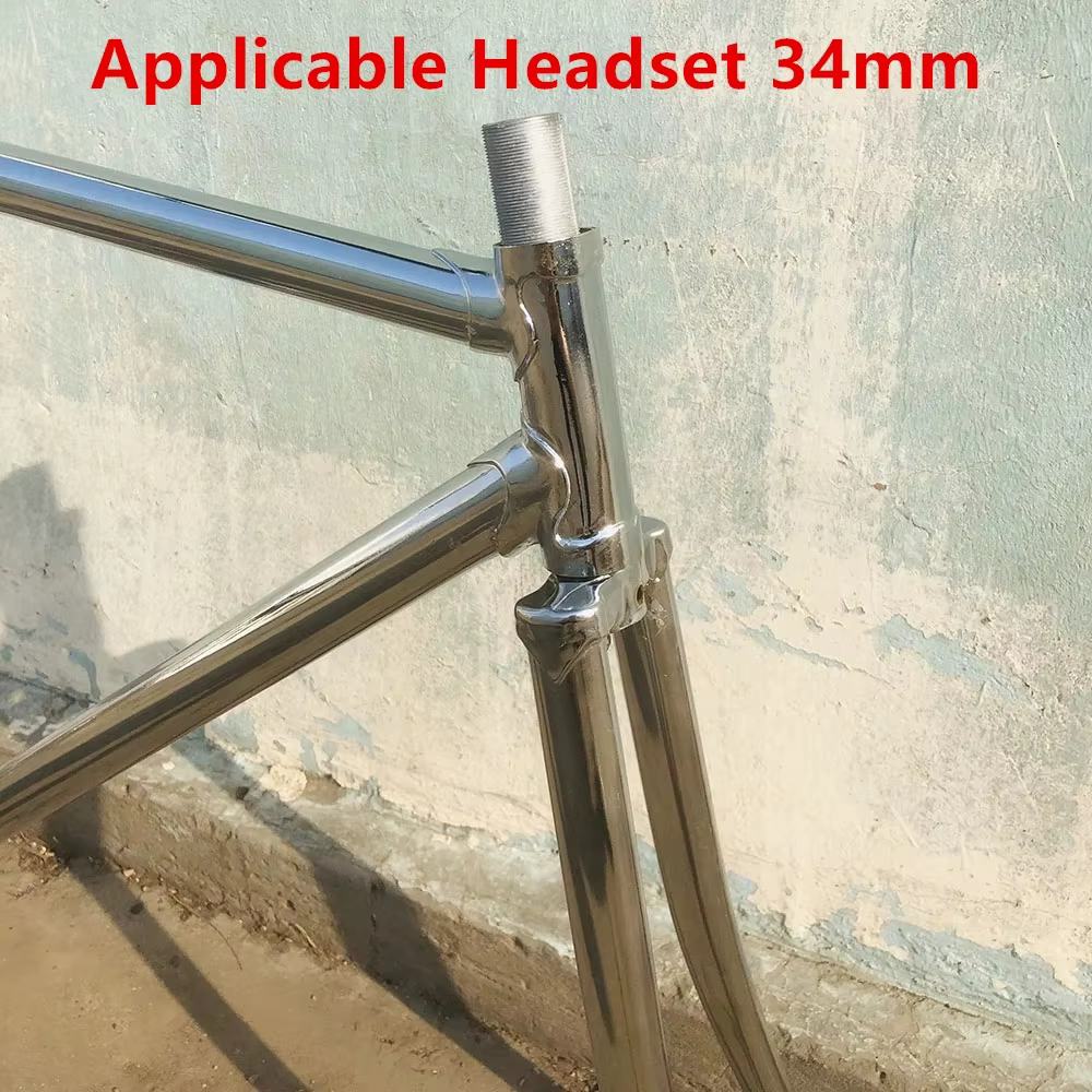Cadre de vélo Vintage rétro argent 700C