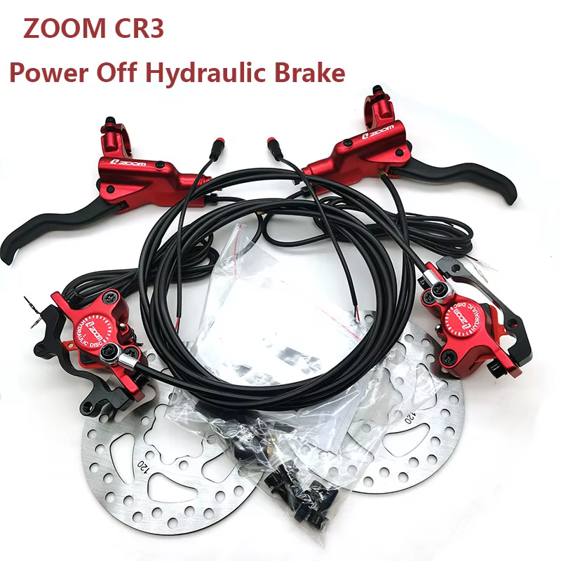 Zoom vélo Scooter électrique mise hors tension contrôle huile hydraulique étrier de frein à disque 2200 2000 1000mm pour zéro kaabo KUGOO e-bike