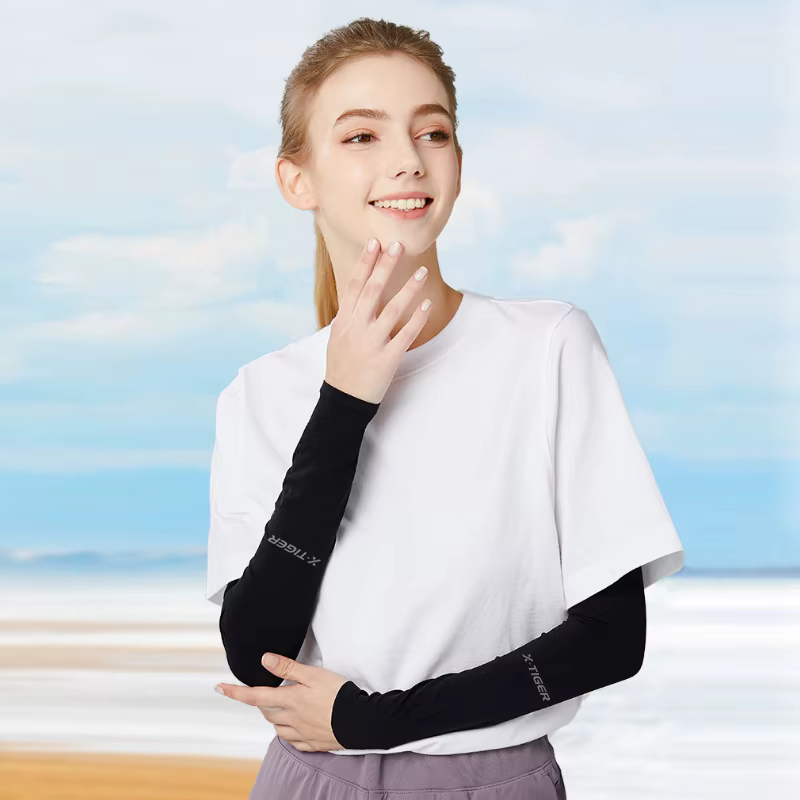 X-TIGER Manchons de bras de cyclisme Tissu de glace Anti-UV Protection solaire Manchon de cyclisme de course Sport de plein air Manchettes de cyclisme Hommes Femmes