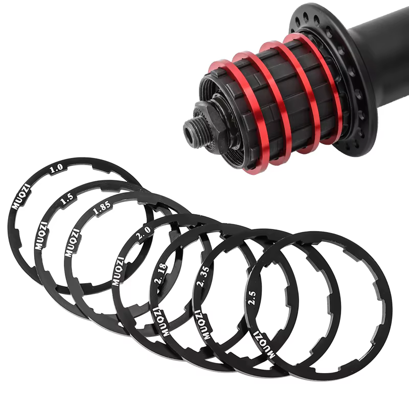 MUQZI 5 pièces rondelle de moyeu de vélo 7 8 9 10 11 12 vitesses Cassette volant entretoise 1mm 1.5mm 1.85mm 2mm 2.18mm