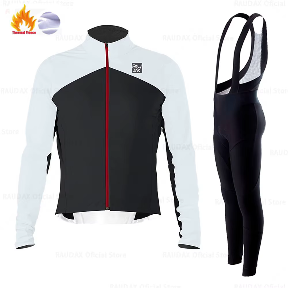 Maillot de cyclisme d'hiver 2025 Raudax équipe de sport polaire thermique vêtements