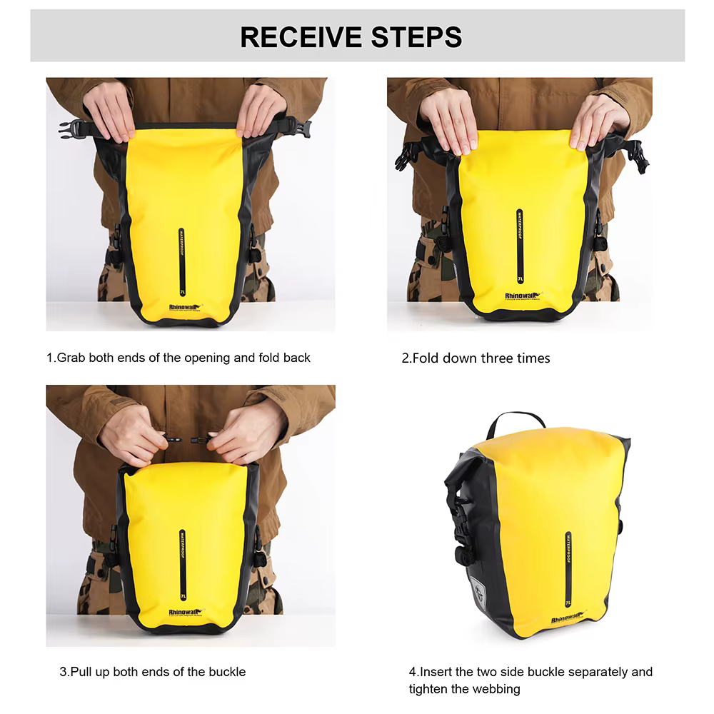 Rhinowalk sac de vélo 7L étendre 10L sac de sacoche de vélo étanche support arrière sac de coffre vtt vélo de route cyclisme sac à bandoulière accessoires