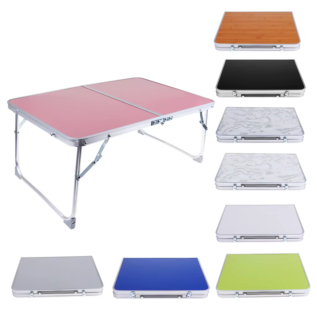 Table pliante de camping en aluminium portable, lit de service petit-déjeuner, table de pique-nique pour le camping, la randonnée, les outils d'extérieur