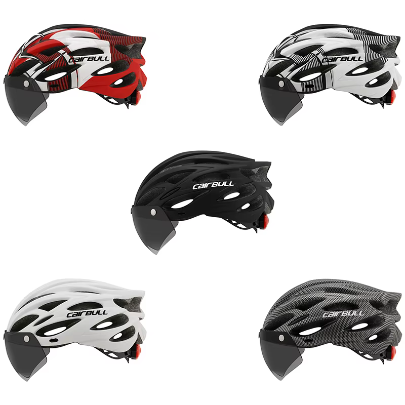 Casque de vélo Cairbull Casques de montagne ultralégers moulés intergralement avec lunettes à visière amovible
