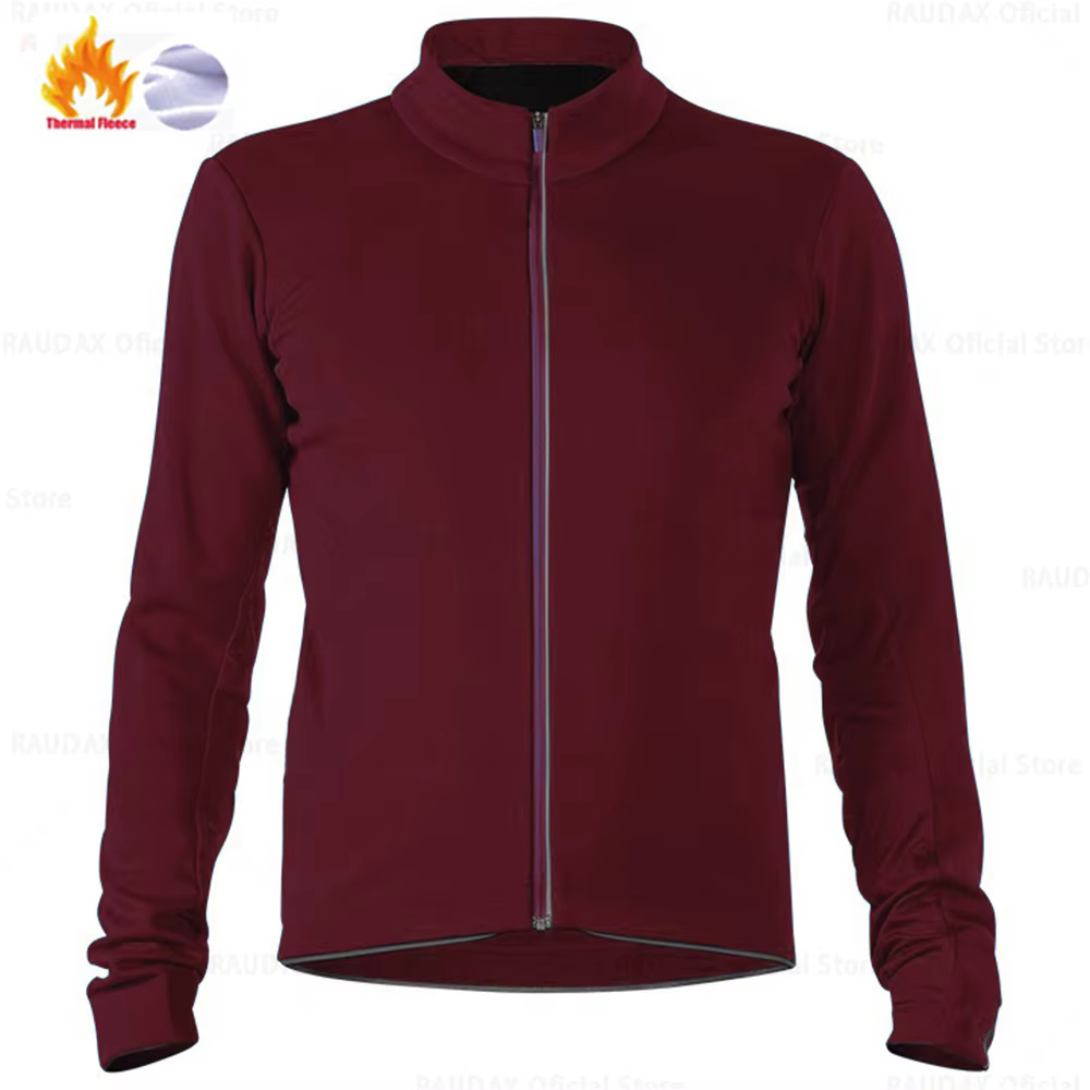 Maillot de cyclisme d'hiver 2025 Raudax équipe de sport polaire thermique vêtements