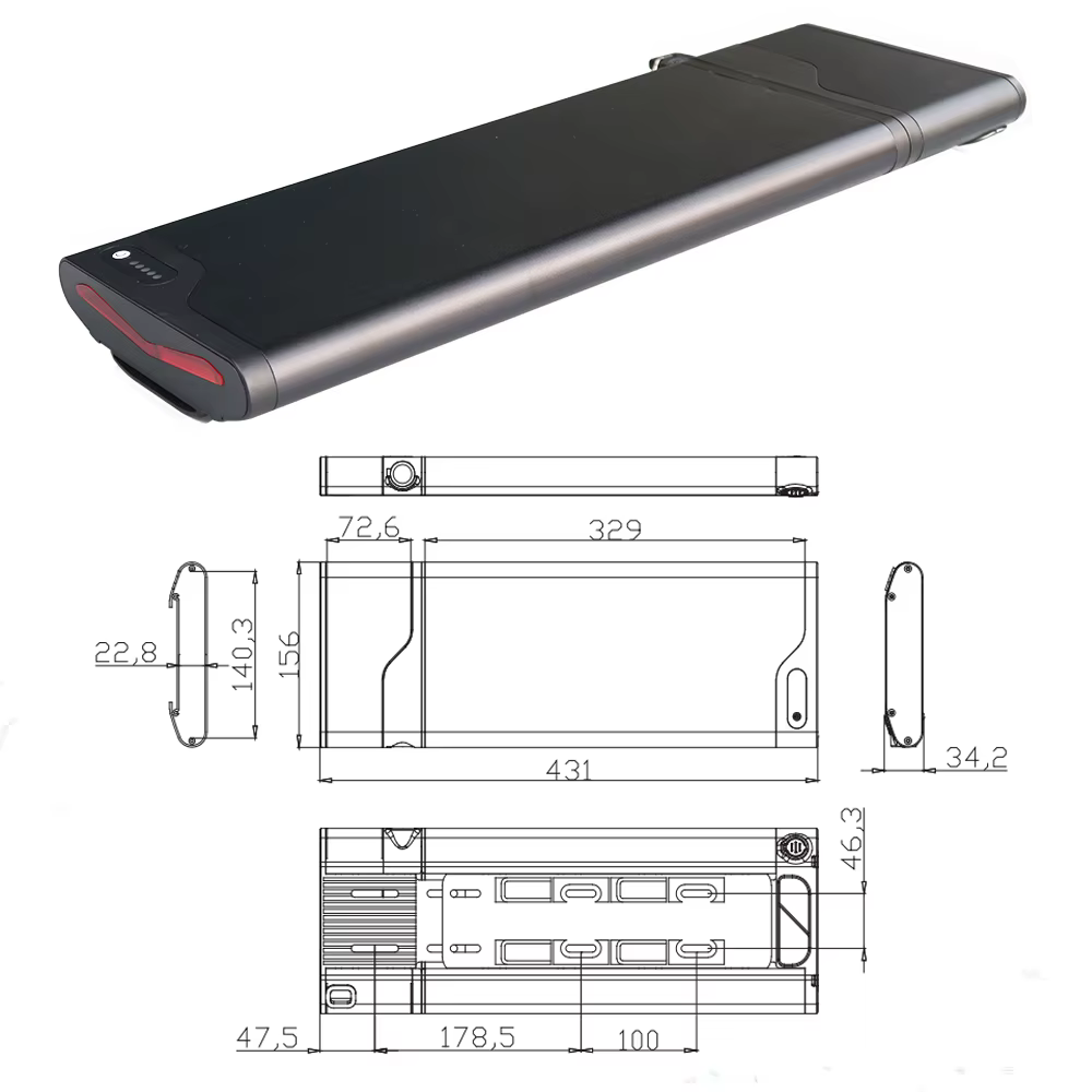Batterie ultra fine de vélo électrique