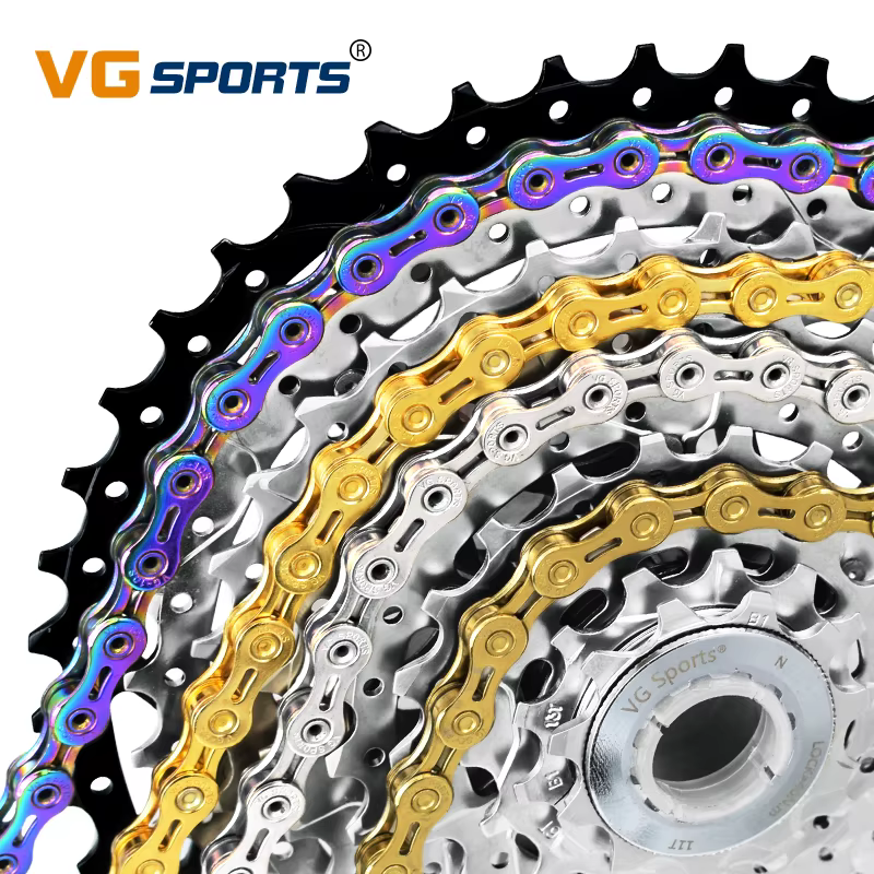 VG sport chaîne de vélo 6 7 8 9 10 11 vitesses 8s 9s 10s 11s Velocidade titane arc-en-ciel or vtt montagne route