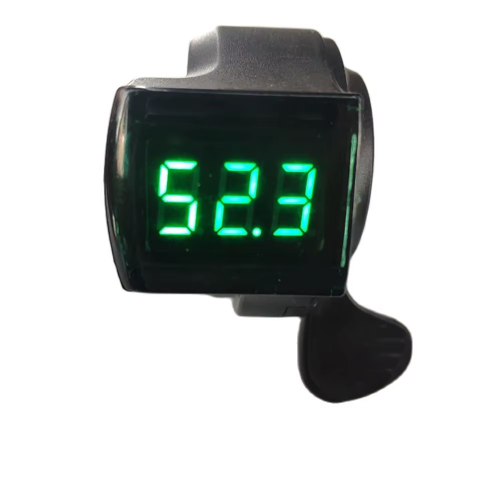 Accélérateur à pouce pour vélo électrique/trottinette électrique 12V/24V/36V/48V/60V/72V/84V/96V avec affichage LCD de la puissance de la batterie