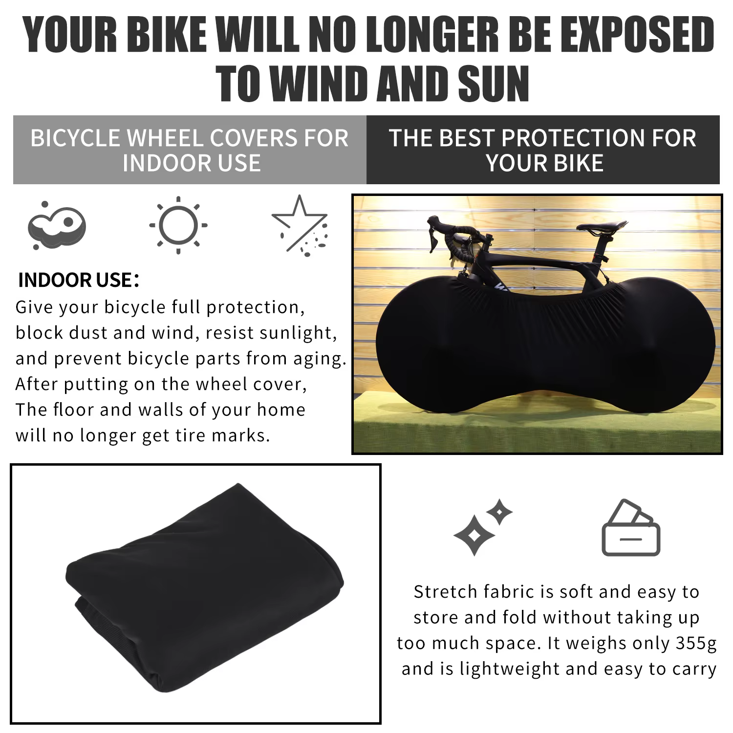 WEST BIKING – couvercle de protection pour vélo de route et vtt