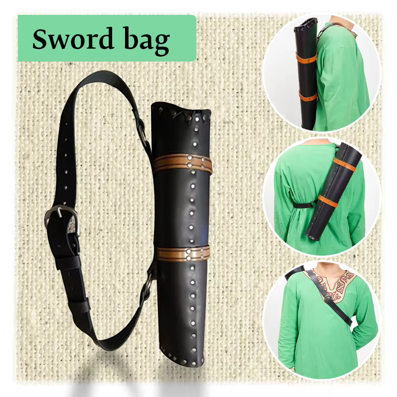Étui en cuir Steampunk pour carquois et flèches, pour Costume d'archer de Bowman médiéval, accessoire de tir à l'arc Nomad
