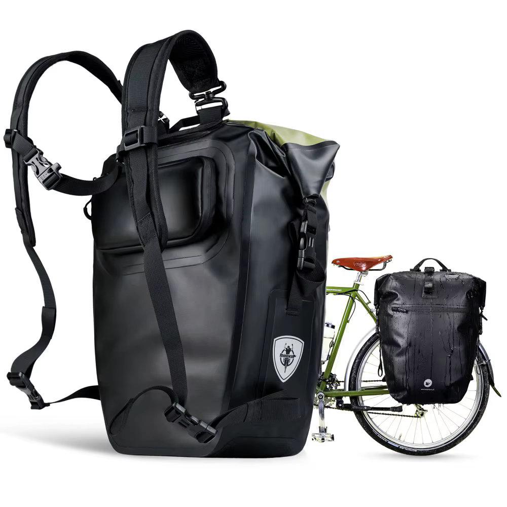 Rhinowalk – sac de vélo 100% étanche, grande capacité de 27l, multifonctionnel, porte-bagages arrière, sacs de cyclisme