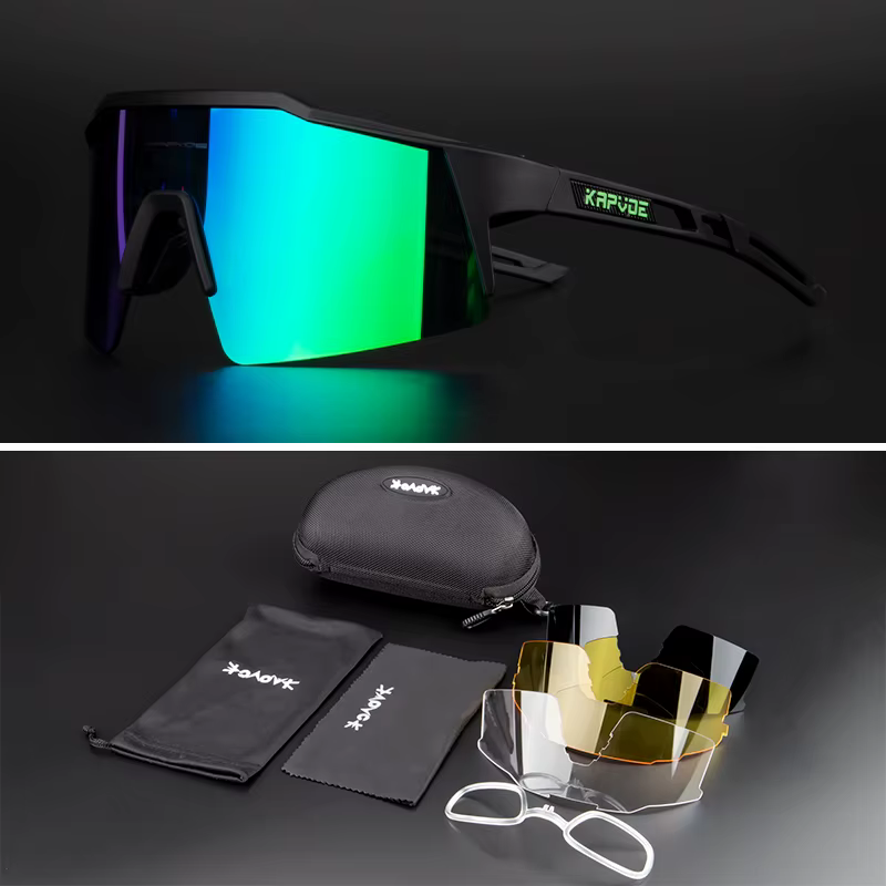 4 lentilles lunettes de cyclisme polarisées mode