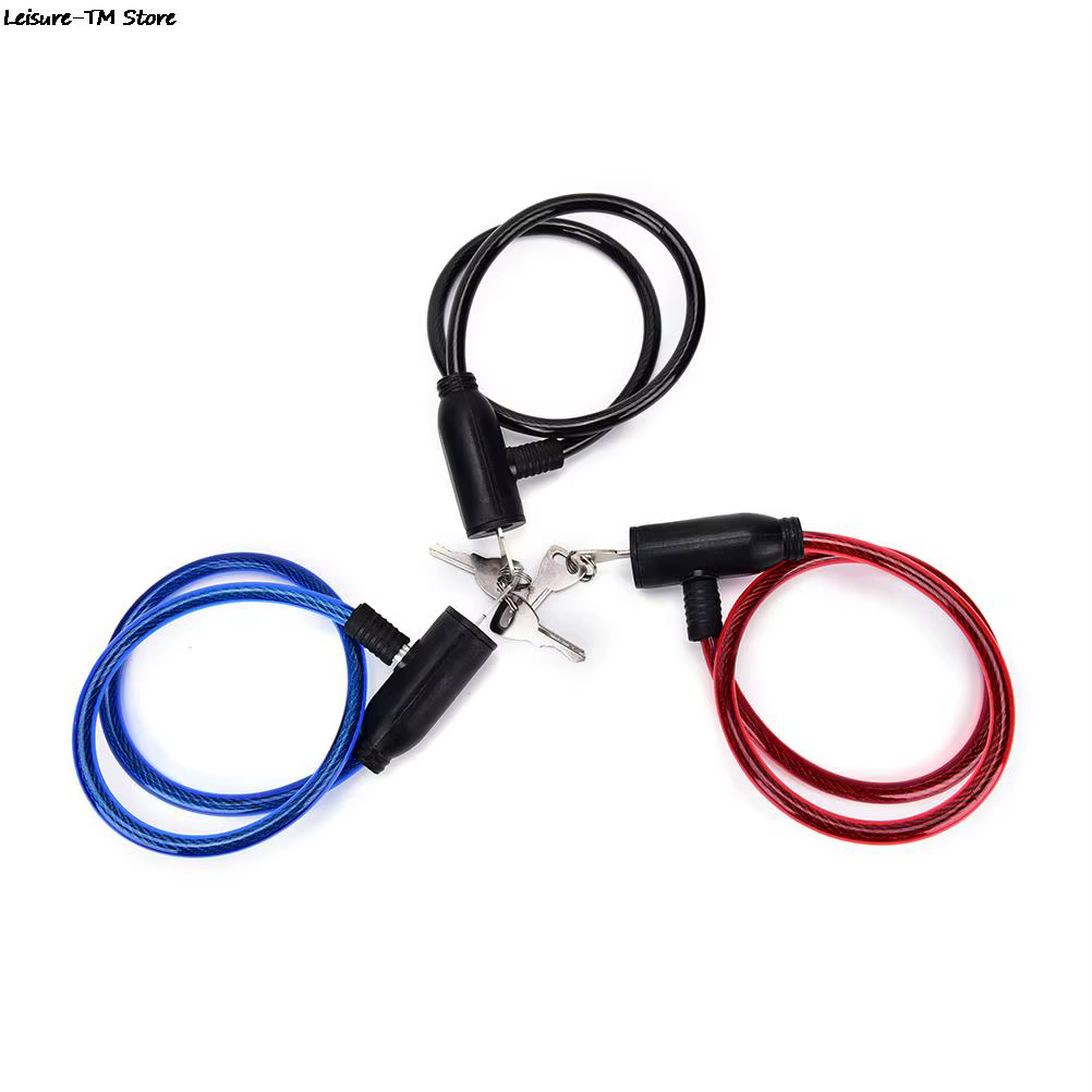 Câble antivol pour vélo et Scooter, serrure de sécurité avec 2 clés, 8x65cm