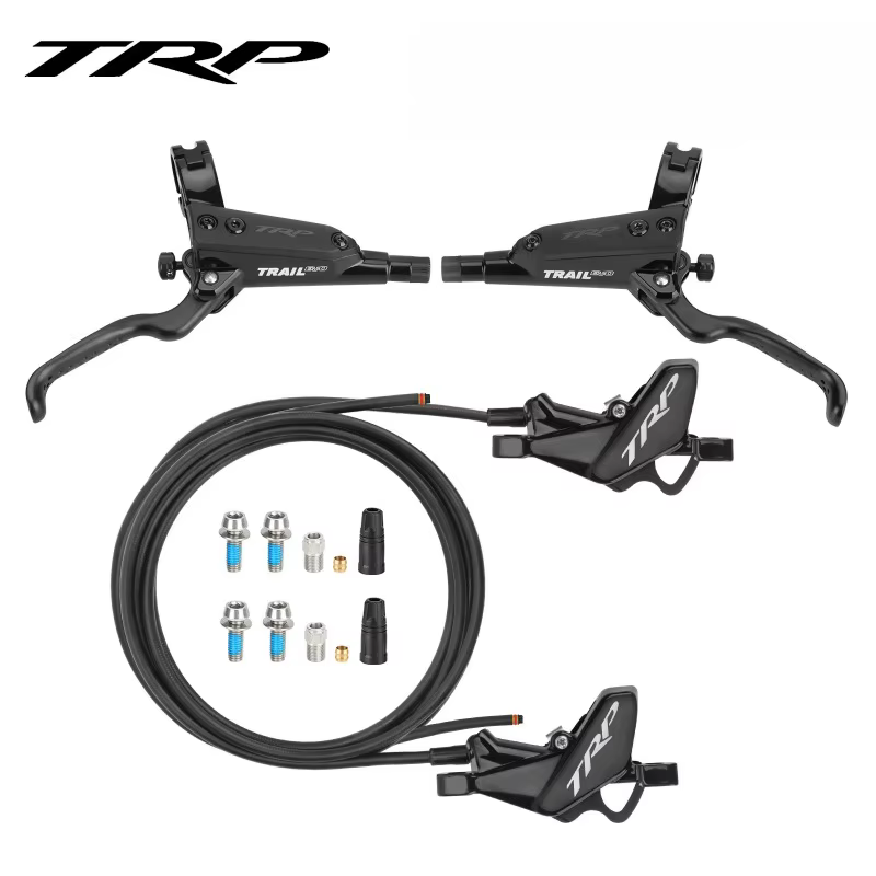 Frein à disque hydraulique pour vélo de montagne TRP Trail EVO HD-M843, frein de qualité AM/ENDURO à 4 pistons avec tube d'huile de 1800 mm et poignée ergonomique