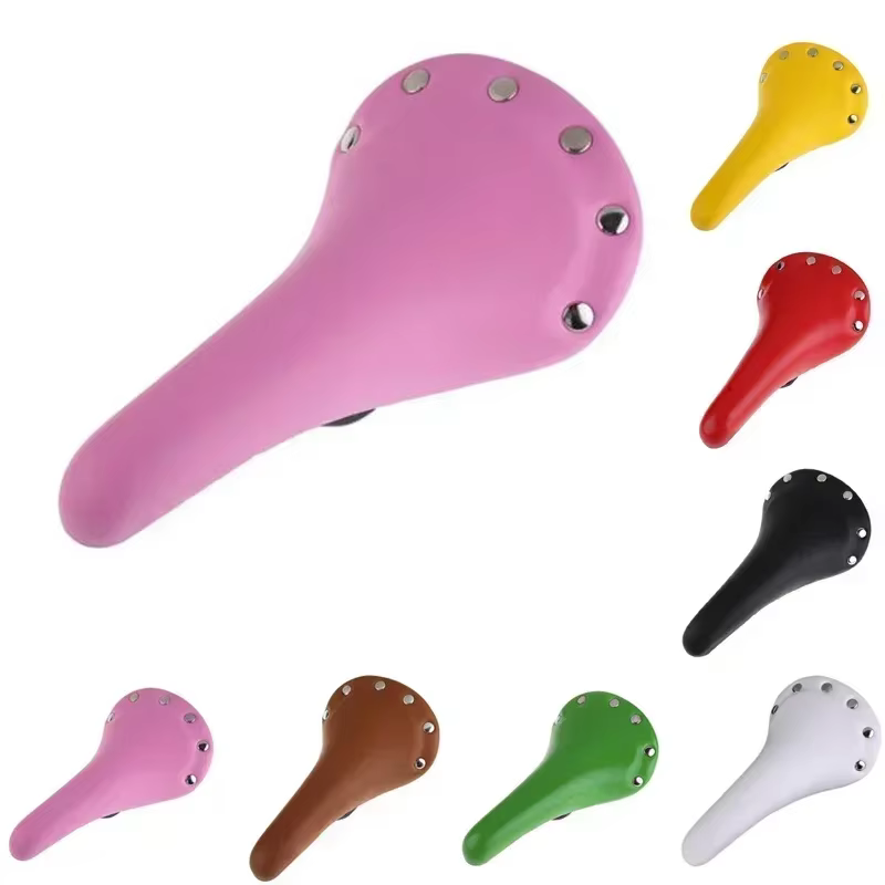 Selle en cuir souple antichoc pour VTT