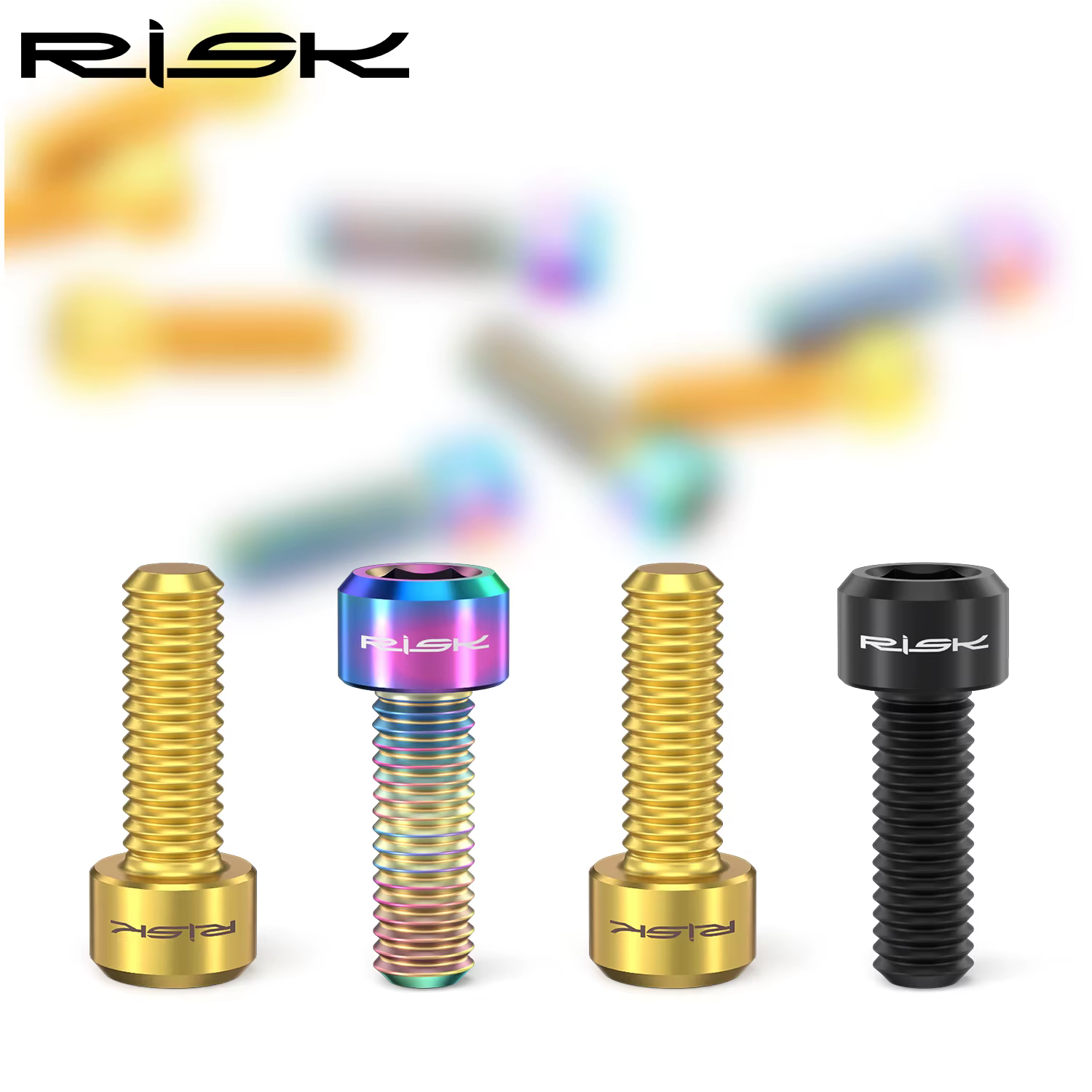 Risque 2 pièce/ensemble M6 * 18MM boulons de fixation de bras de manivelle bras de roue à chaîne de vélo de route de montagne vis fixes accessoires de boulon de vélo en alliage de titane