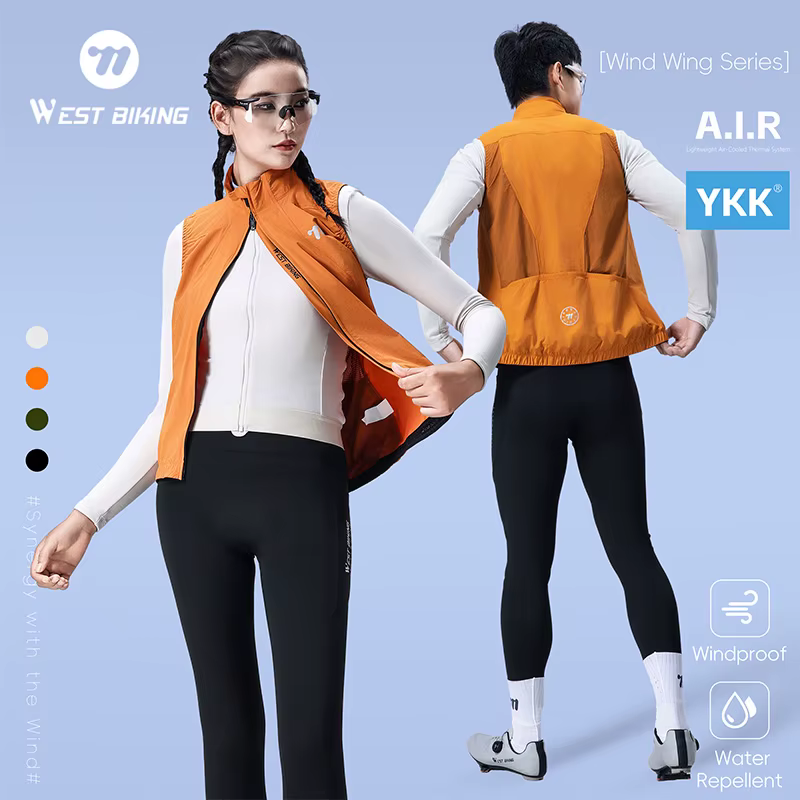 WEST BIKING – gilet de cyclisme coupe-vent pour femmes