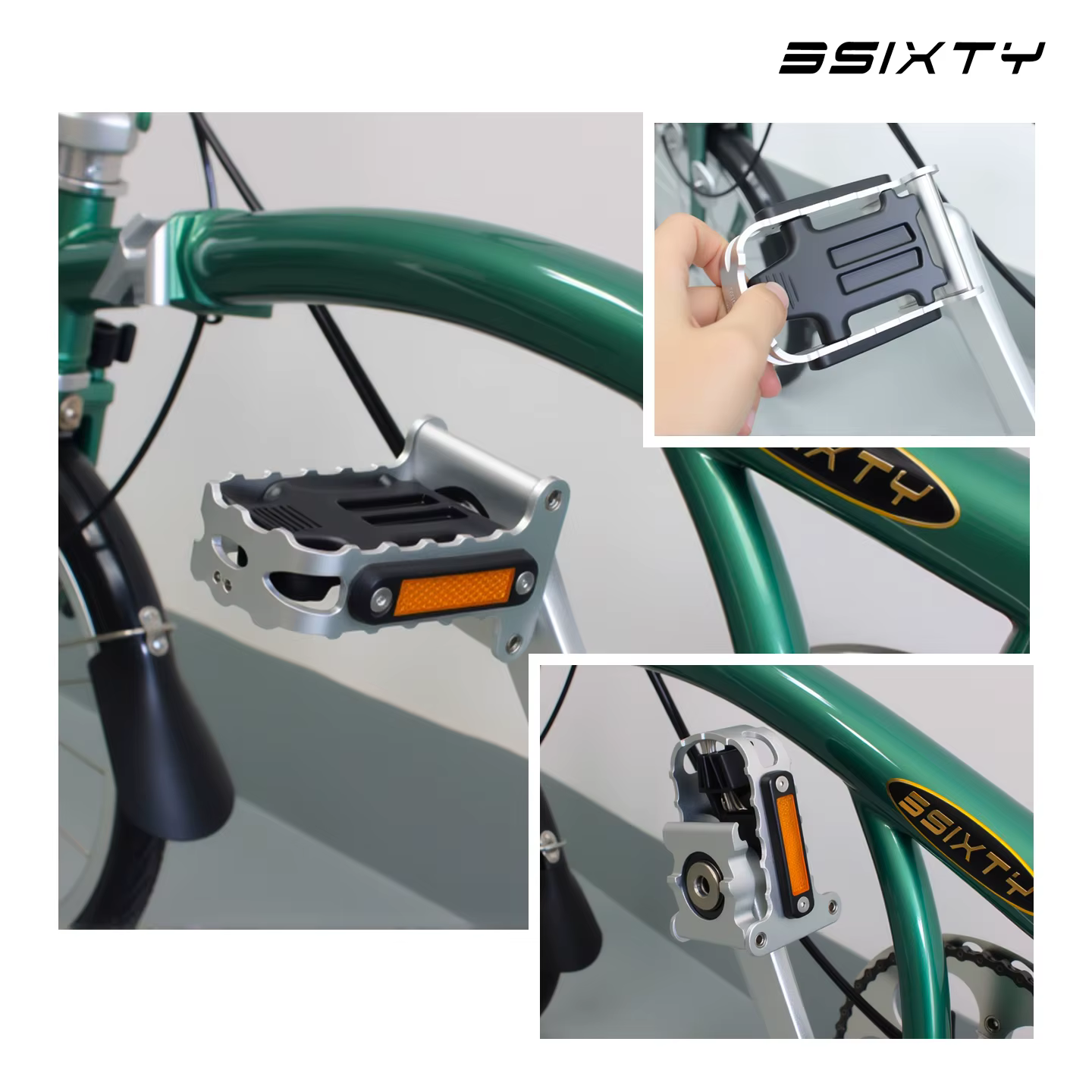3 soixante pédale vélo pliant