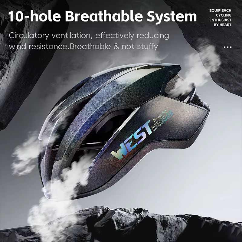 WEST BIKING casque de cyclisme intégré aérodynamique respirant