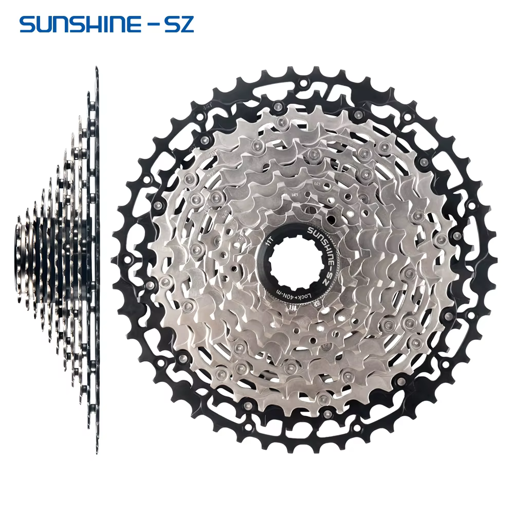 Sunshine 9/10/11/12S 11T-40/42/44/45/46/48/50/52T Cassette de VTT ultralégère pour volant d'inertie SHIMANO M4100/5100/6100 HG vtt