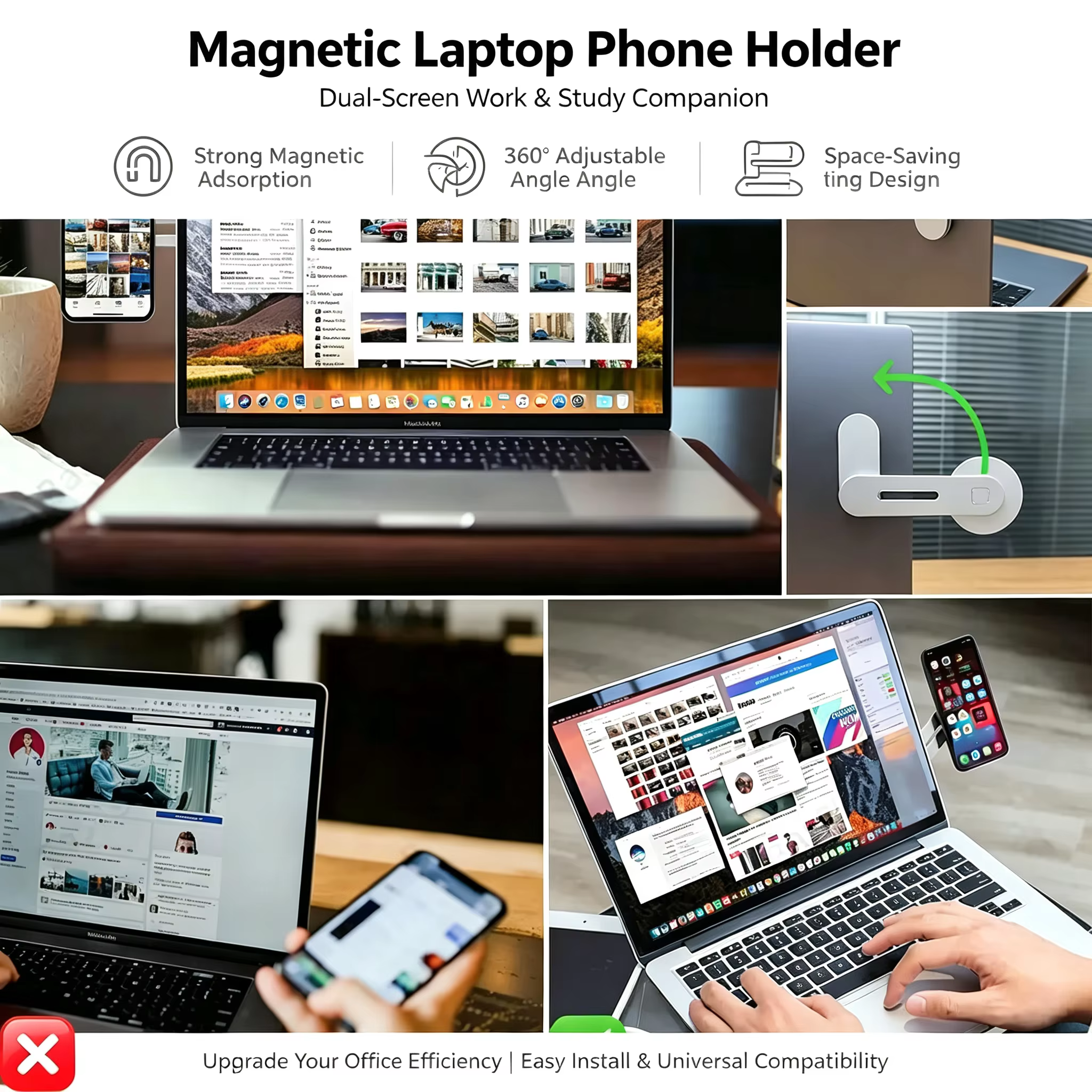 Support magnétique pour téléphone portable
