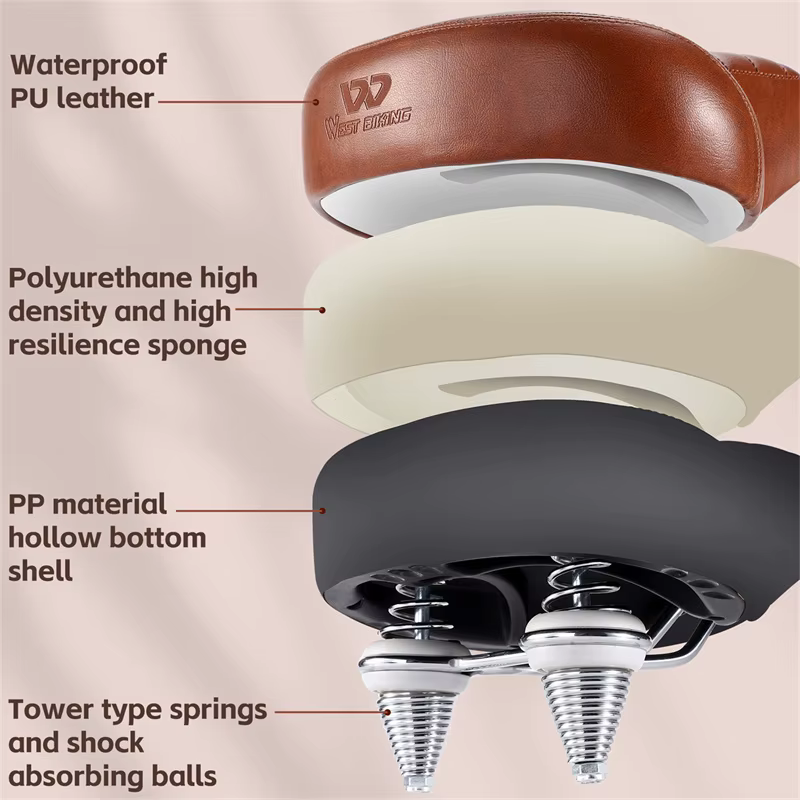 WEST BIKING – selle de vélo électrique à ressort