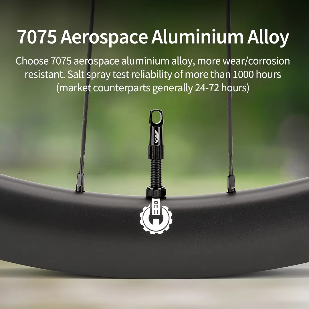 MANA 1 paire de Valve Presta de vélo 40/53/63/78/100mm 7075 en alliage d'aluminium pour route sans chambre à air/vtt/vélo de gravier-Valve ELITEWHEELS
