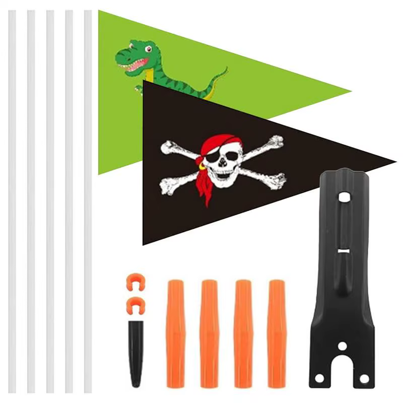 Drapeau de vélo à hauteur réglable