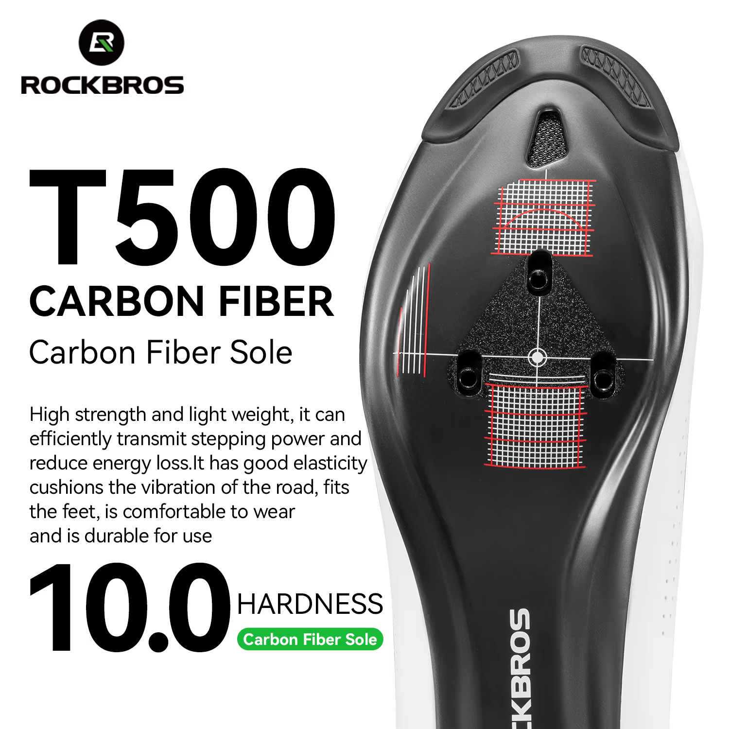 ROCKBROS baskets de cyclisme professionnelles chaussures CR5 en Fiber de carbone bas course vitesse