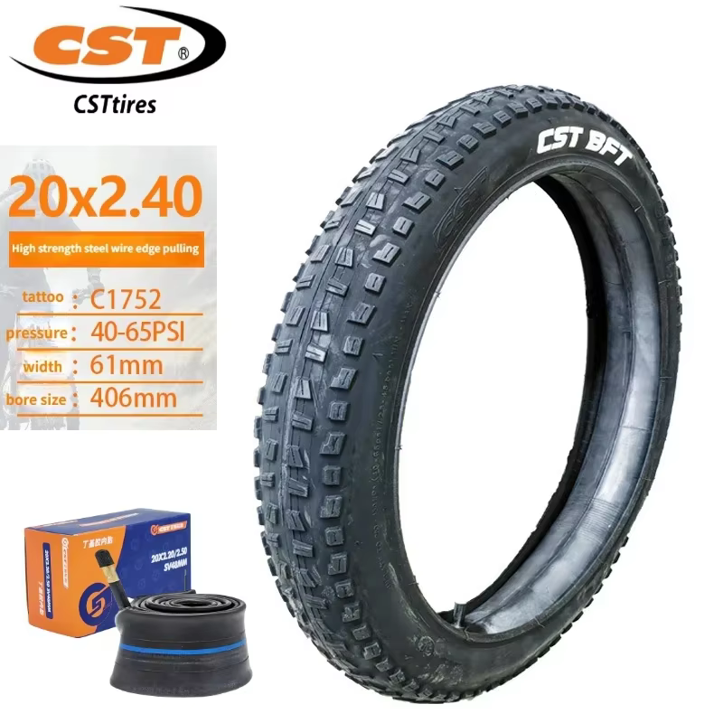 Pneu 20X2.4 61-406 BFT 20X2.40 adapté aux vélos pour enfants et véhicules tout-terrain de montagne
