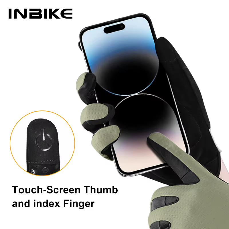 INBIKE vtt gants de cyclisme hommes doigt complet Gel rembourré écran tactile respirant antichoc
