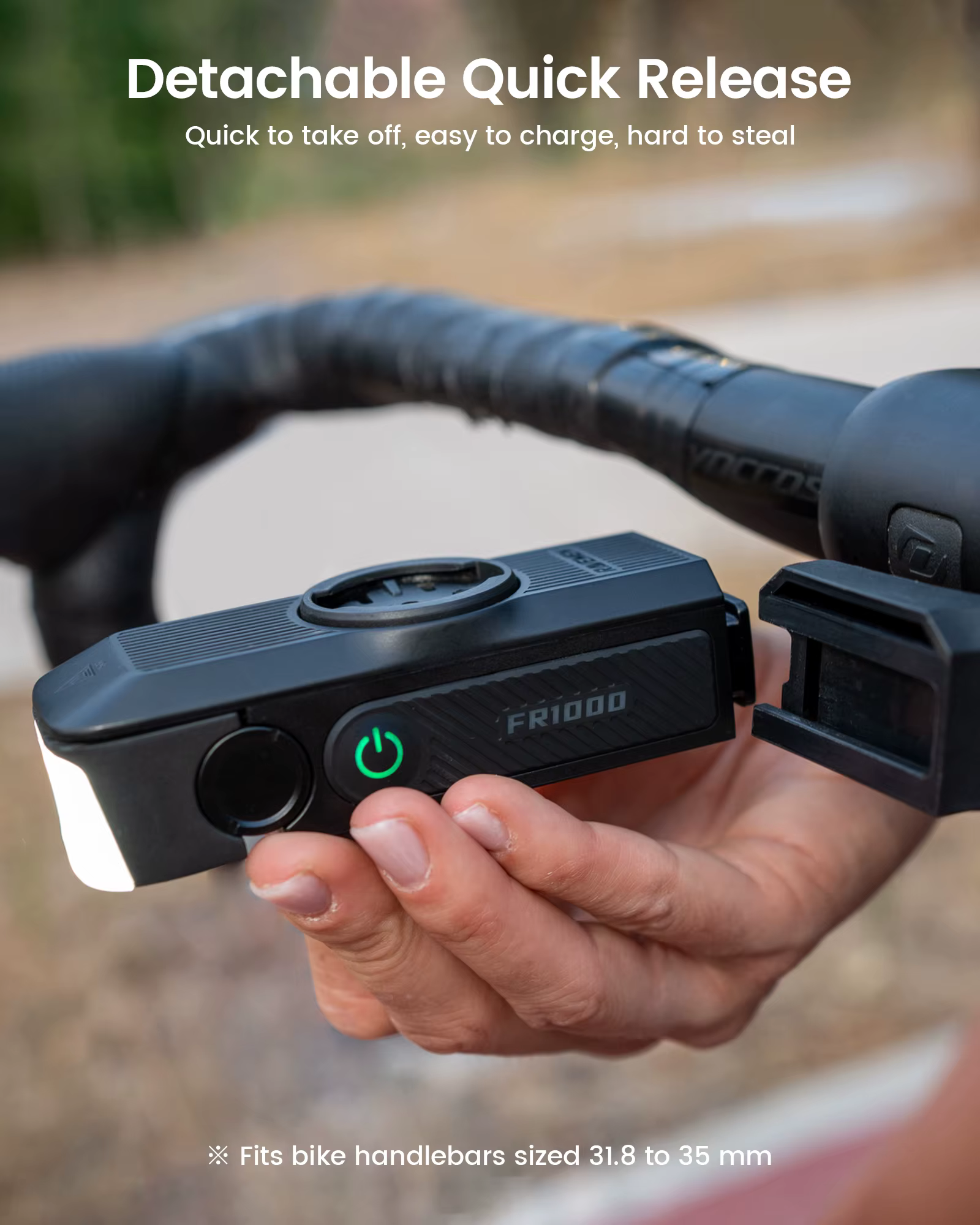 RAVEMEN Kit d'éclairage de vélo FR1000 phare pour Garmin Wahoo Bryton GPS CL01 feu arrière Rechargeable ensemble de