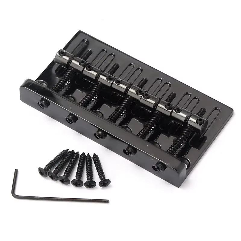 Un ensemble de 5 cordes noires pour basse électrique, accessoires de guitare, pièces d'instruments de musique