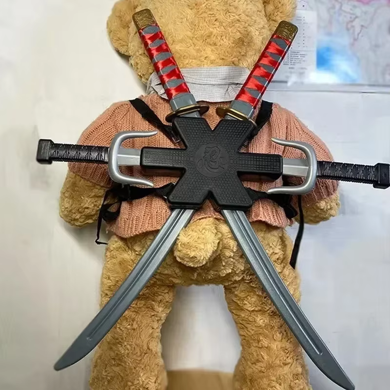 Ensemble Ninja pour Halloween, accessoires de cosplay de samouraï pour enfants, bretelles, ensemble de couteaux, accessoire d'épée, modèle de fléchettes, cadeaux, collection de jouets