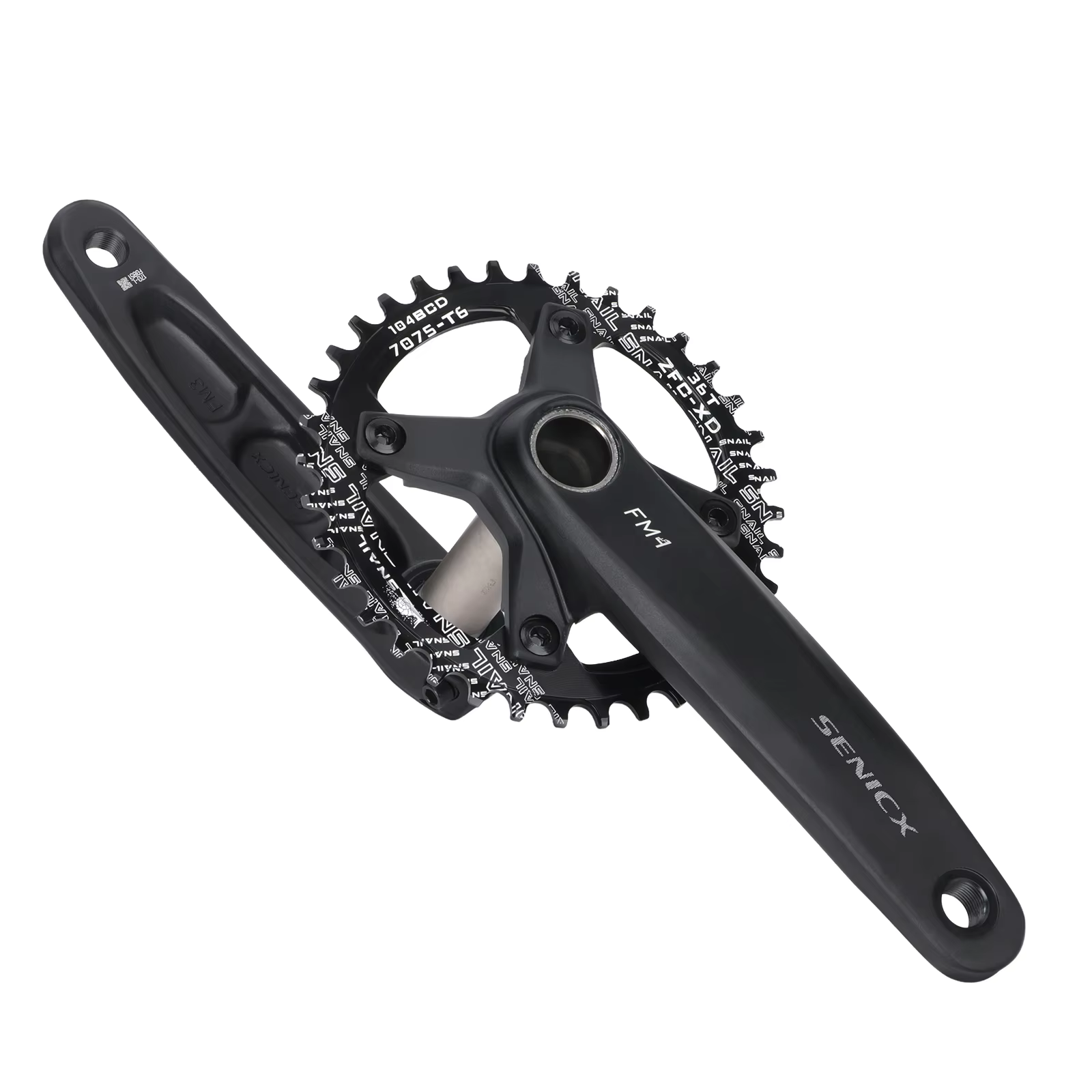 SENICX pédalier de vélo 170mm 104BCD chaîne unique 32T/34T/36T/38T/40T/42T 8/9/10/11/12 vitesses manivelle creuse