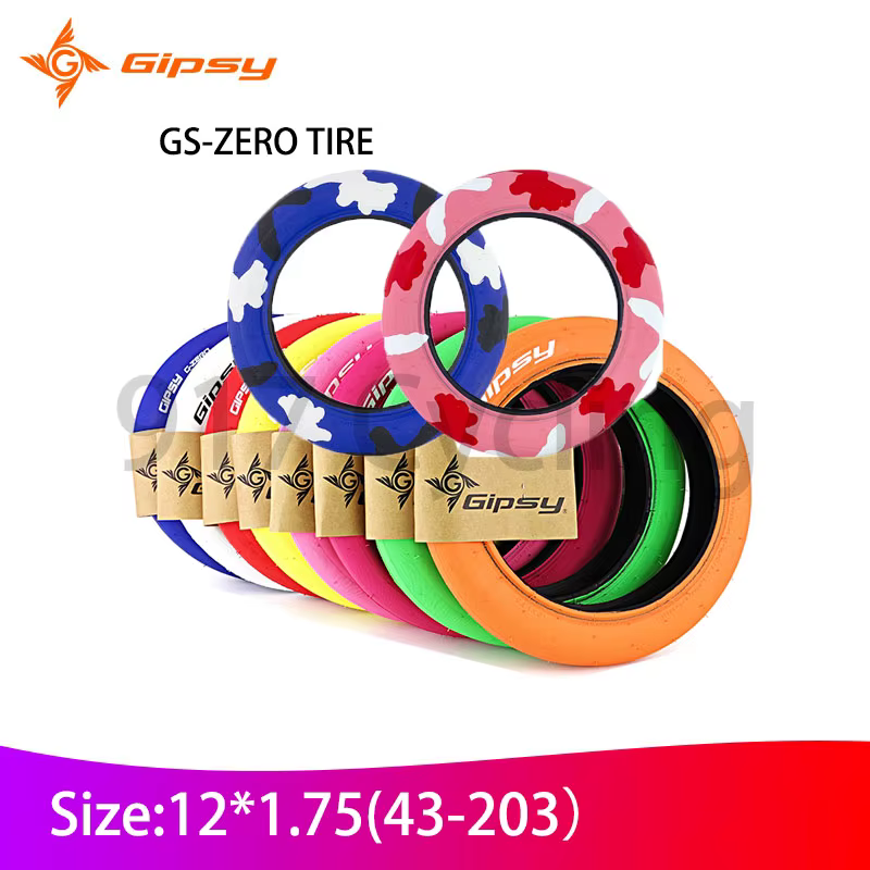 GIPSY-Pneus de vélo 12 pouces 12x1.75 pour enfants, jolis pneus lisses
