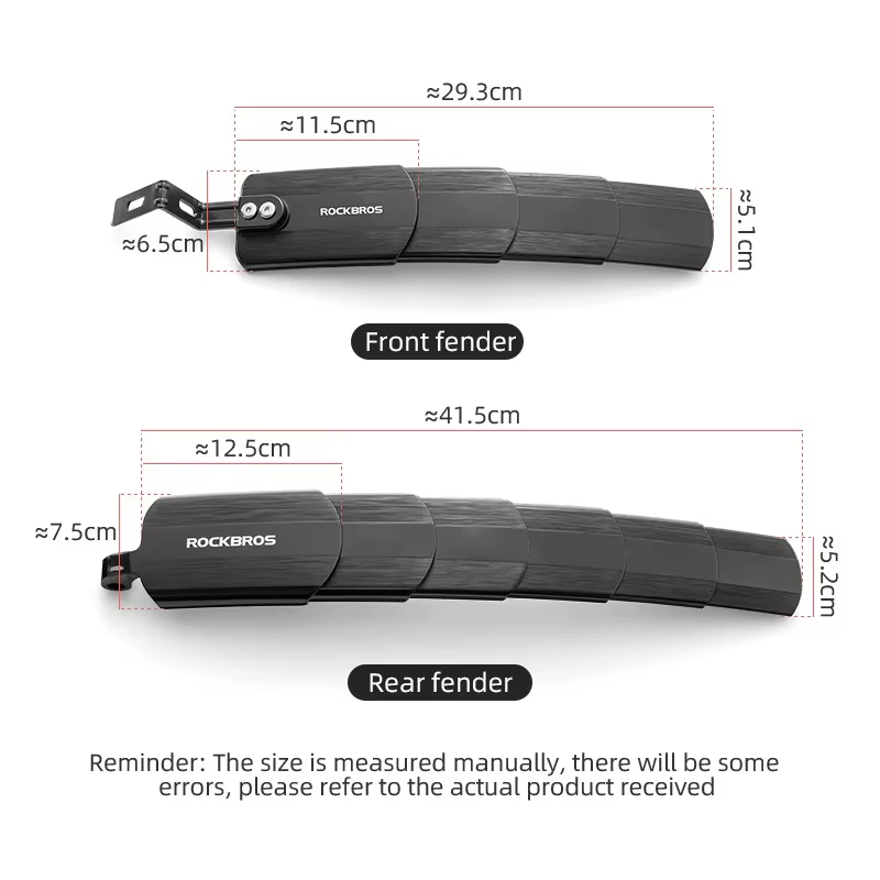 ROCKBROS – ensemble de garde-boue de vélo rétractables et réglables