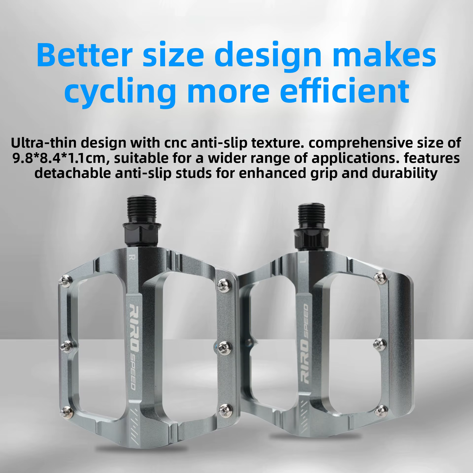 Pédales de vélo RIRO Triplein en alliage d'aluminium