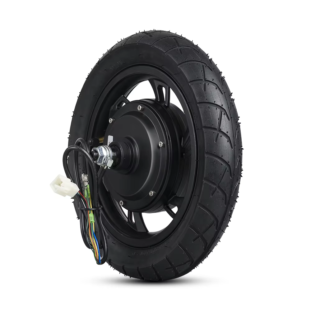 Roue arrière de Scooter de moteur de moyeu sans engrenage sans brosse de 12 pouces avec pneu 36V350W 48V500W