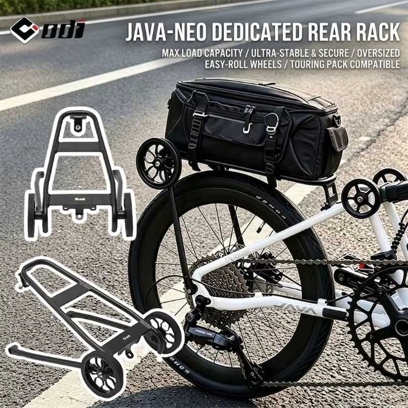 Porte-bagages arrière en alliage d'aluminium pour vélo Brompton JAVA NEO 16 pouces / 20