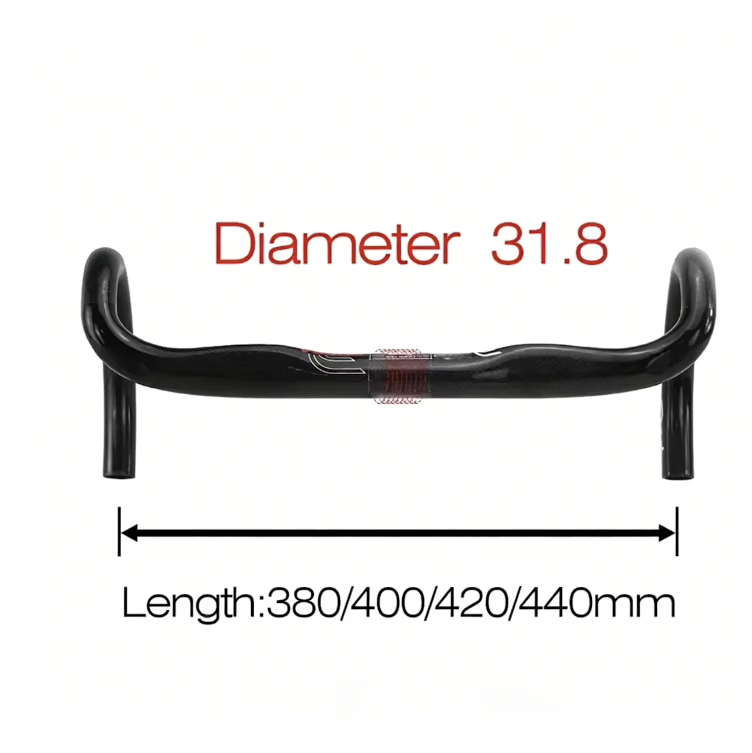 Guidon de vélo de route DEDA en fibre de carbone T800