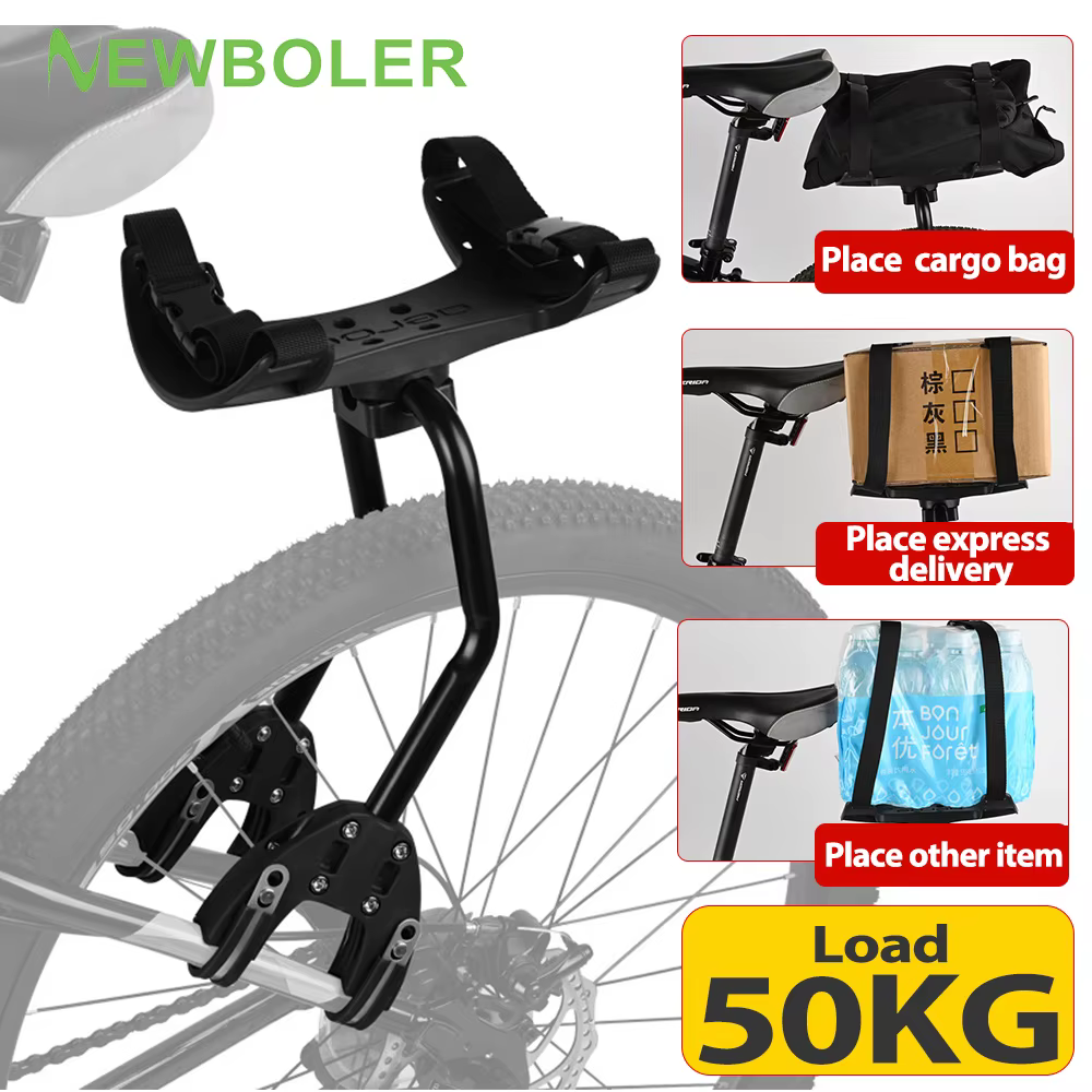 Porte-bagages arrière réglable en métal NEWBOLER pour vélo