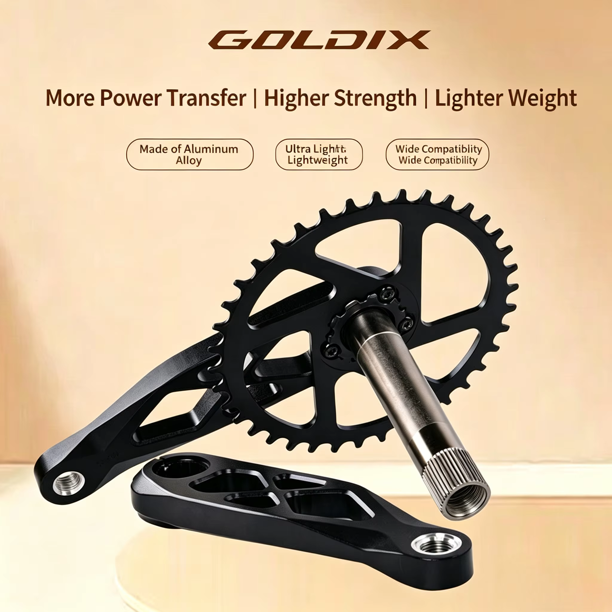 Pédalier de vélo de montagne BSA 24 mm 165 170 175 mm R-SPEC Trail Hollow pour DH AM XC compatible Shimano SRAM