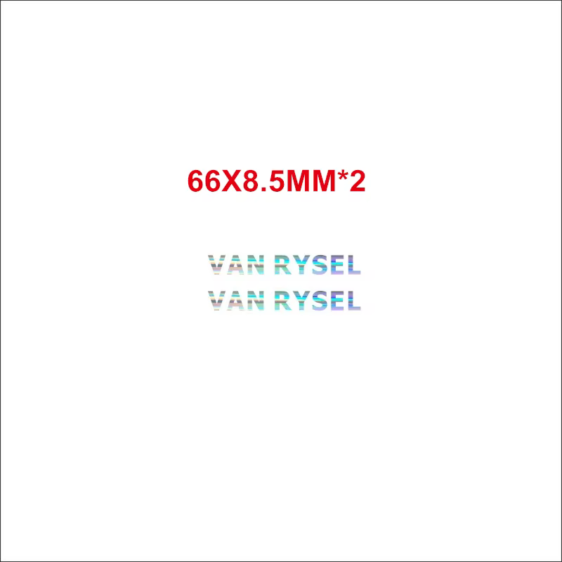 2 autocollants décoratifs Van Rysel pour cadre de vélo
