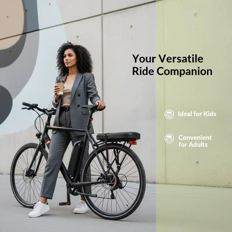 Siège arrière de vélo en cuir PU