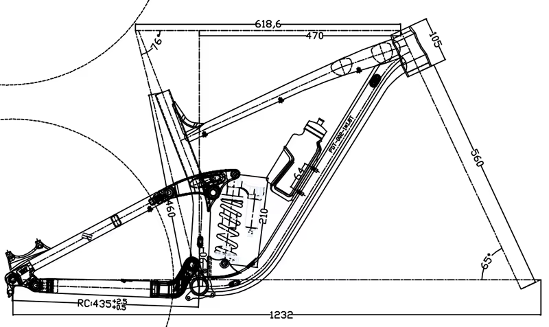 Cadre de vélo tout suspendu en aluminium pour Enduro