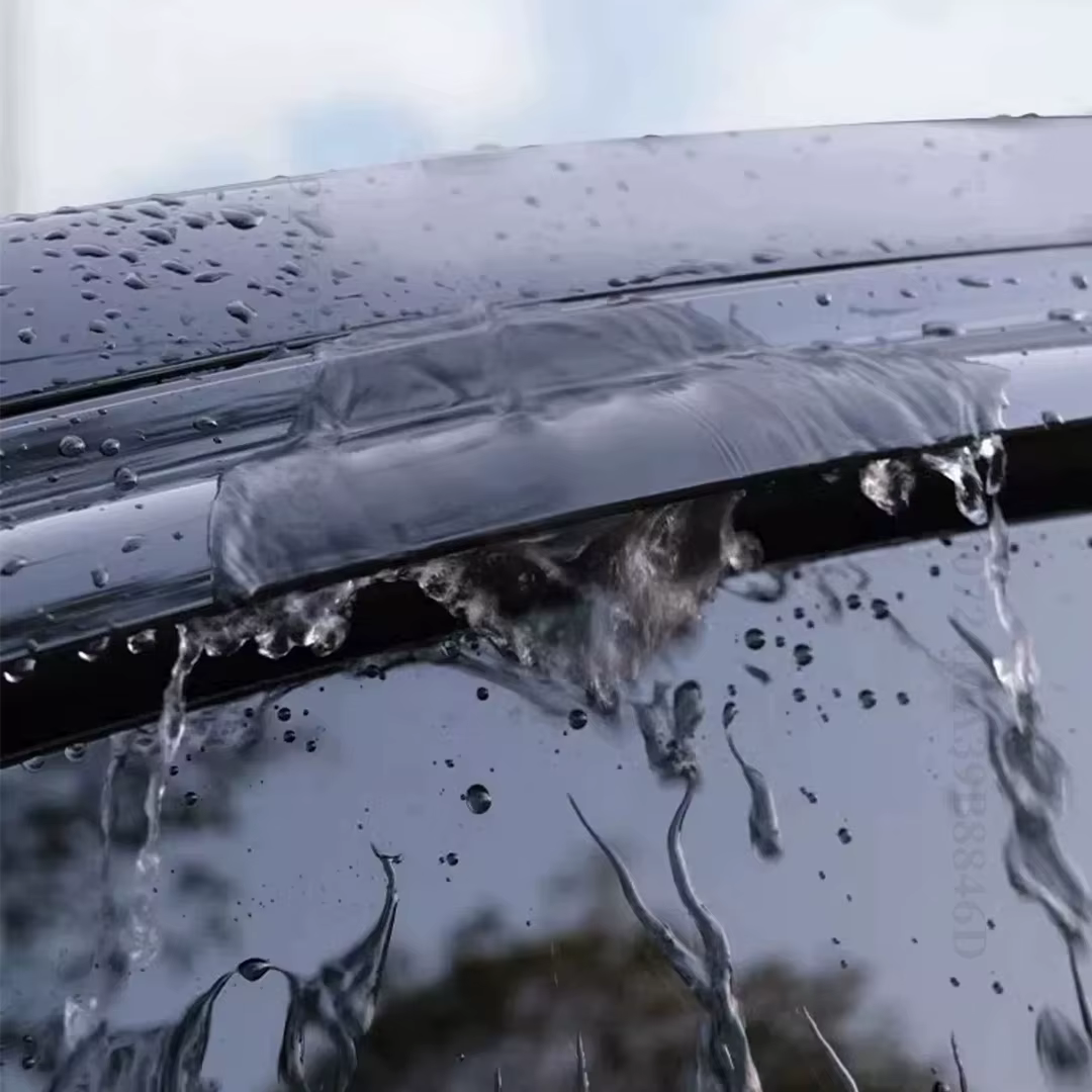 Kit de réglage de style de voiture pour Tesla modèle Y 2019 – 2023, 4 pièces, visières de fenêtre, déflecteur de vent, protection contre la pluie, front