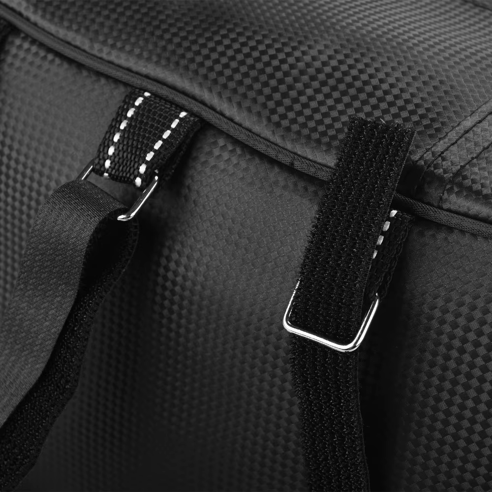 Sac de vélo en PU durable 31*20*15cm, facile à installer, avec bandes réfléchissantes, sac de transport pour vélo, pour la conduite nocturne